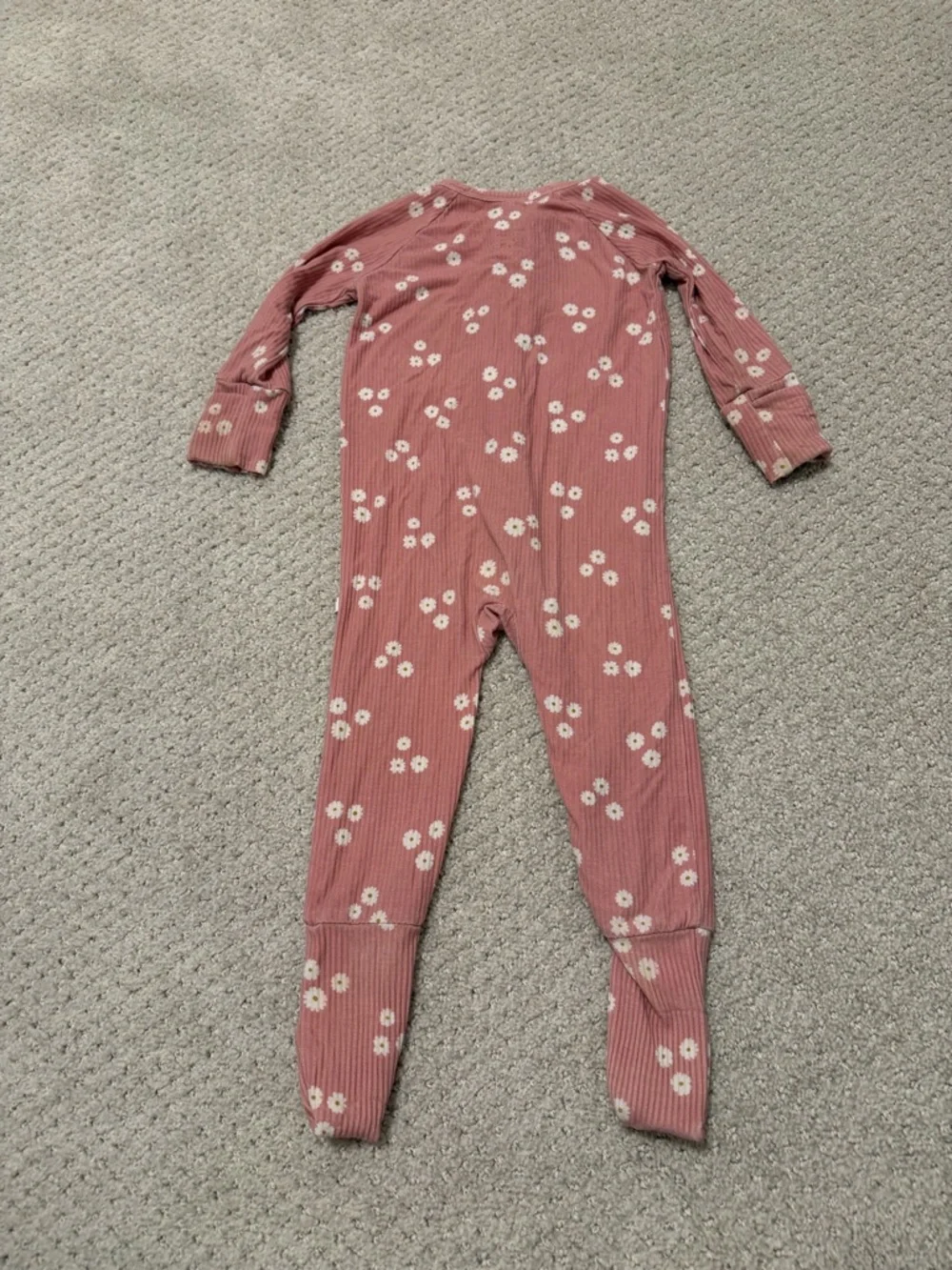 Bundle of 2 Brave Little Ones Zip-Up Ribbed Pajamas - 12 Mo